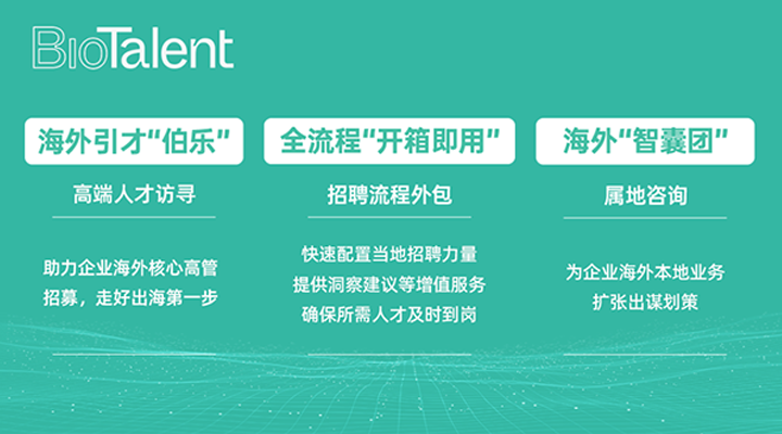 猎头公司K8凯发国际国际的海外分支团队BioTalent专注于生命健康领域的人才服务